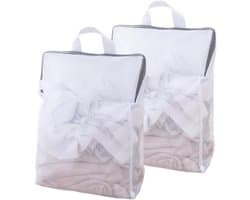 Van 2 wasnetten voor wasmachine - Waszakjes - 50x60x10 Cm - Met handvatten - Herbruikbare waszakken - Voor ondergoed slips sjaals truien - Waszak groot