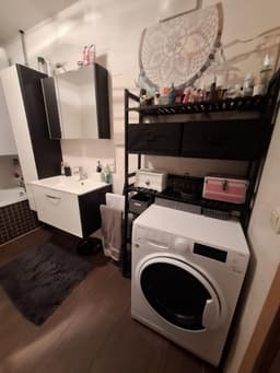 Wasmachine Ombouw - Opbouwmeubel - Kast Wasdroger - Meubel - Zwart — thumbnail 3