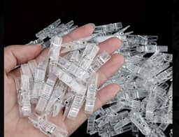 Transparante Mini Wasknijpers 25mm – 25 Stuks – Acryl Knijpers met Metaalveer – Decoratie & Foto Klemmen – Heldere Mini Clips — thumbnail 1