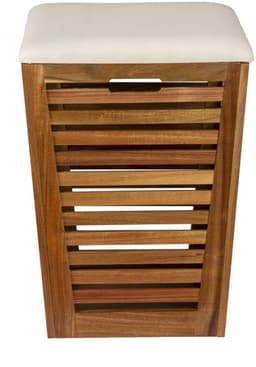 Wasmand met zitting FONDI, hoogte 56 cm — thumbnail 5