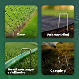 Novatool haringen grondanker 150x30x3mm 100 stuks, roestvast, duurzaam en extreem stabiel, grondnagels grondhaken grondverankering, voor tenttuin onkruidbestrijding doek landschapsarchitectuur — thumbnail 5