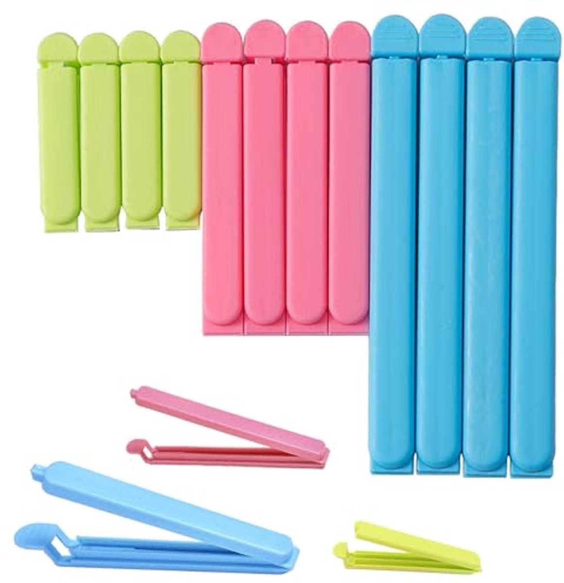 Herbruikbare Voedselzak Clips, Zakafsluiters voor Snacks, 12 Stuks in Meerdere Maten — afbeelding 1