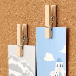 Houten Kledinghangers - Mini Knijpers - Foto's Ophangen - Natuurlijk Hout - 100 Stuks - Natuurlijk — thumbnail 2
