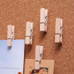 Houten Kledinghangers - Mini Knijpers - Foto's Ophangen - Natuurlijk Hout - 100 Stuks - Natuurlijk — thumbnail 5