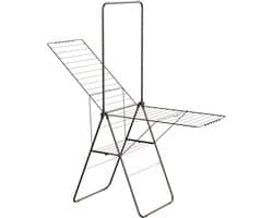 STAUS&BACH Droogrek met stang 25.99m - Inklapbaar Wasrek - Staal - Mat zwart - Aeriq Flex — afbeelding 1