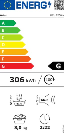 Beko DCU 8230N Condensdroger — thumbnail 2
