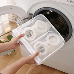 Narimano® Wasnet voor schoenen, 2 stuks, schoenenzak voor wasmachine, waszak, schoenen, multi-bescherming, schoenwaszak met ritssluiting, voor schoenen, beha's, sokken — thumbnail 1
