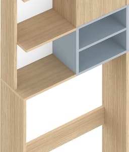 Wasmachinekast Kuba 4 Legplanken, 1 Draaideur-lichte Eik/celadon Grijs - Symbiosis - Wasmachine Ombouw - Bruin - Melamine; Spaanplaat — thumbnail 3
