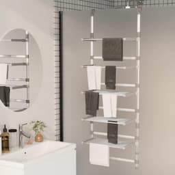 vidaXL - Droogrek - 5-laags - hangend - aluminium — thumbnail 2