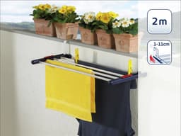 Leifheit hangdroogrek Quartett 20 - 2 m drooglengte - aluminium — thumbnail 5