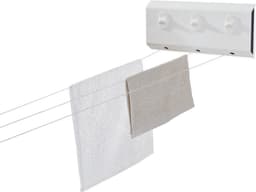 Leifheit wanddroogrek Rollfix triple 150 longline - 15 m drooglengte - ophangbaar - wit — thumbnail 2