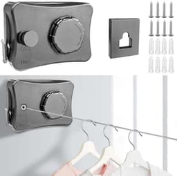 Uittrekbare waslijn - anti-doorhang-design - 5,1 meter - roestvrij staal — thumbnail 1