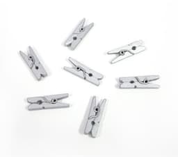 24x mini knijpertjes Roze - 2 cm - kleine/ mini knijpers — thumbnail 2