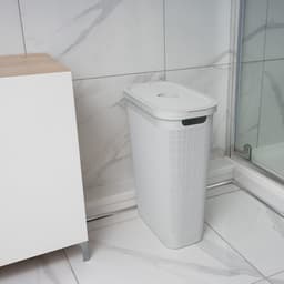 Wasmand 'Hessian' - Deksel - 40 Liter - Box - Lichtgrijs - Ventilerend — thumbnail 3