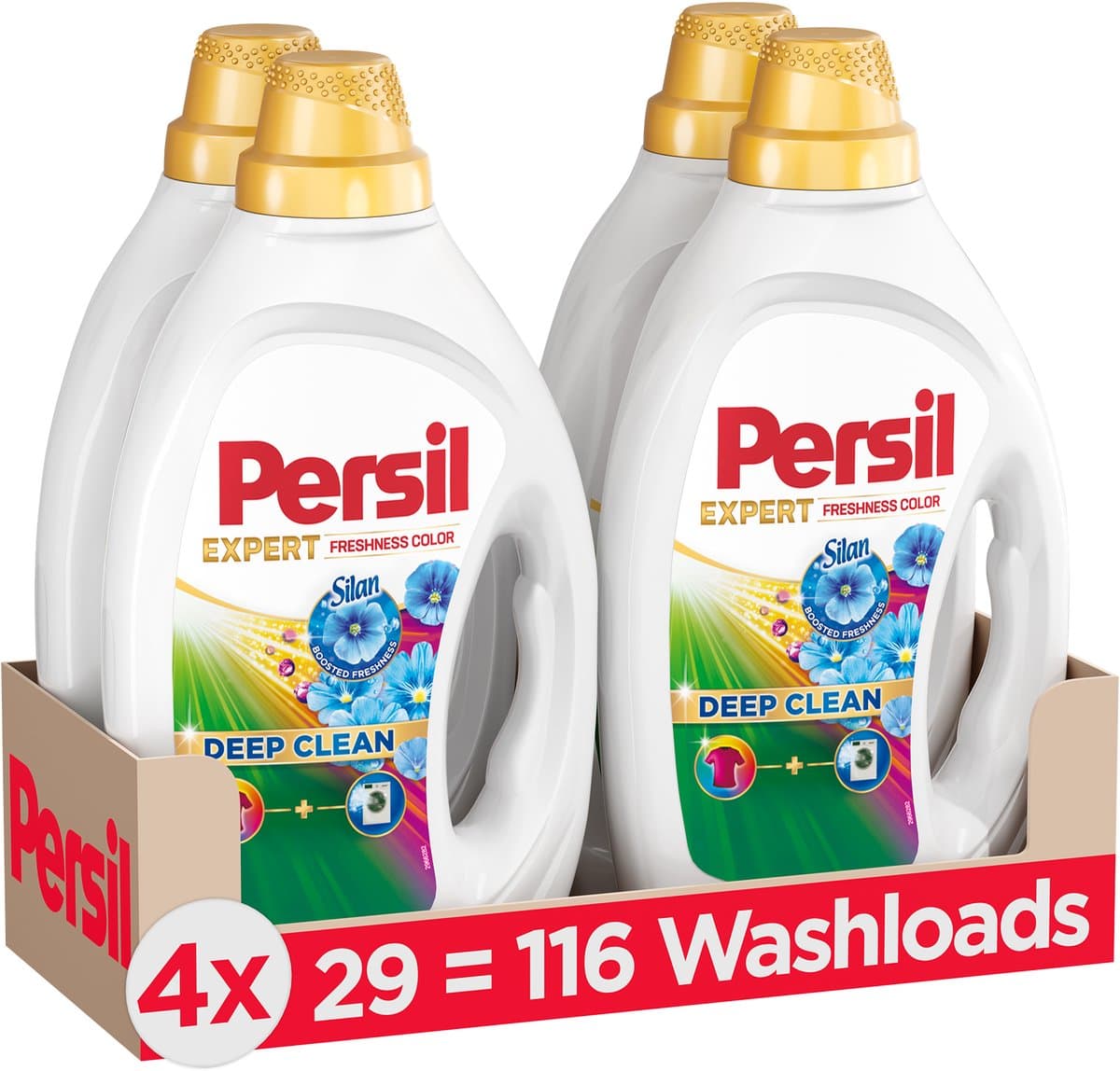 Persil Gel Expert Color Freshness by Silan - Vloeibaar Wasmiddel - Beste Frisheid - Krachtige Vlekverwijdering - Hygiënische Frisheid - Voordeelverpakking - 4 x 29 Wasbeurten — afbeelding 1