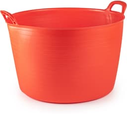 Plasticforte Flexibele kuip of emmer - rood - 75 liter - stevig kunststof - 58 x 55 cm - Afvalbak - Wasmand - Opbergmand - Extra groot — thumbnail 1