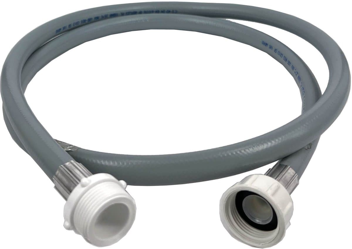 Aanvoer-verleng slang wasmachine / vaatwasser 2,5 meter lengte | Te gebruiken tot 60 bar | Universele 3/4 schroefaansluiting | Twee rechte slangaansluitingen waarvan 1 contra | Multaparts® huismerk — afbeelding 1