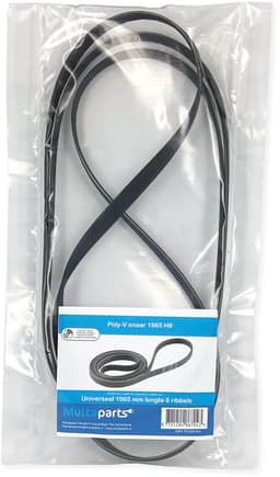 Poly-V snaar 1965H8 met ribbels | Aandrijfsnaar o.a. voor wasmachine | Lengte 1965 mm met aan de binnenzijde 8 ribbels | O.a. geschikt voor AEG, Electrolux, Zanker en Zanussi | Multaparts® huismerk — thumbnail 2