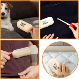 6-pack zelfklevende haarcatcherset met herbruikbare haarverwijderaar - mini 2-in-1 tool - 4 stuks siliconen wasmachine haarvangers — thumbnail 4