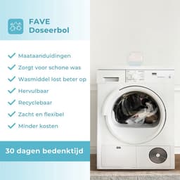 FAVE® Doseerbol - 1 Stuk - 230 ML - Wasbollen Wasmachine - Duurzame Wasballen - Wasbolletje Wasmiddel Vloeibaar — thumbnail 2