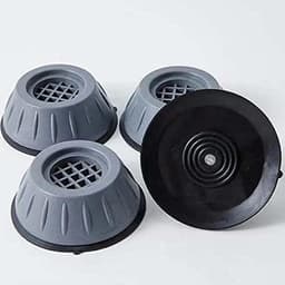 Trillingsdempers Wasmachine - Wasmachine Verhoger Set van 4 stuks - Schokdemper van de wasmachine - Antislip en stil - demper Pads - 8,5 CM - Geschikt voor wasmachinesteun - Wasmachine Demper - Voetjes voor wasmachine & droger - grijs — thumbnail 5