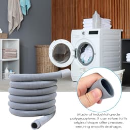 Afvoerslang voor wasmachine - Universele afvoerslang - Verlengslang voor afvoerslang - Verdikt en dik - Volautomatische ventilatorslang - 1 m universele verlengslang voor afvoerslang - met aansluitklem en adapter — thumbnail 2