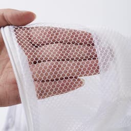 2 stuks schoenwaszakken - Alleen voor de wasmachine - Netstof schoenwaszak - Ophangbaar met rits - Geschikt voor het wassen van delicate kleding - Geschikt voor sportschoenen, ondergoed, sokken - Wit - 19 x 4 cm / 7,4 x 1,5 inch — thumbnail 2