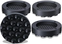 4-stuks antivibratiepads voor wasmachines - Rubberen antivibratiepads voor wasmachines - Universele antivibratiepads - Met siliconen zuignappen - Voor wasmachines en drogers om beweging en schudden te voorkomen - Zwart — thumbnail 1