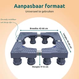 George Napoli Wasmachine Verhoger 12 Poten - Opbouwmeubel - Sokkel - Onderzetter - Onderbouwkast - 300 kg Draagvermogen - Kast - Ook voor Droger, Koelkast, Vaatwasser en Vriezer — thumbnail 2