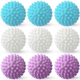 Wasmachine wasballen - Drogerballen - Drogerballen - Herbruikbaar voor het thuis wassen van kleding - 9 stuks - Wit, blauw, paars - Drie kleuren — thumbnail 1