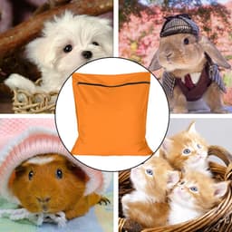 Waszakken voor huisdieren - Waszakken van twill polyester - Grote waszakken met rits - Voorkomt dat waszakken verstopt raken door dierenhaar - wasmachine, 70 x 80 cm，waszak voor huisdieren voor honden, katten en konijnen (oranje kleur)- L — thumbnail 3