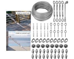 Onzichtbare waslijn - Winddichte hanger voor buiten kamperen - Kampeerwaslijn - kampeeraccessoires - Waslijn - Sterke waslijn - Zilver — afbeelding 1