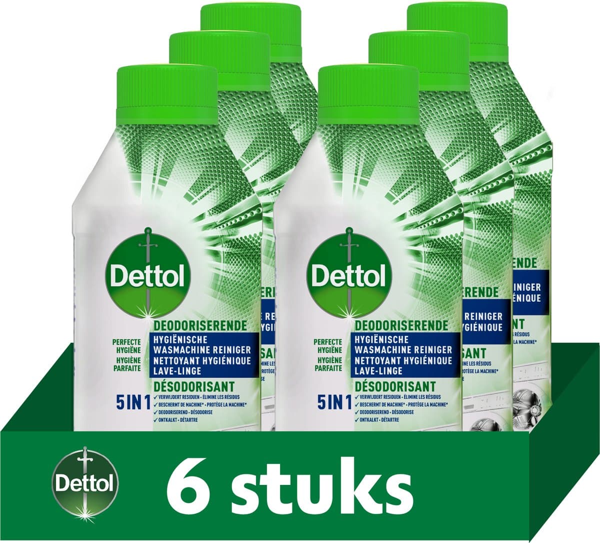 Dettol Wasmachine Reiniger Hygiëne - 250ml x 6 - Voordeelverpakking — afbeelding 1