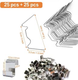 Allecto Plus - 50 stuks Glasklemmen voor Kassen - Z en W Klemmen voor Tuinkassen - Lente Klemmen - Glazen Kas Clips - Raamklemmen voor Kassen - Kas Bevestigingsclips — thumbnail 5