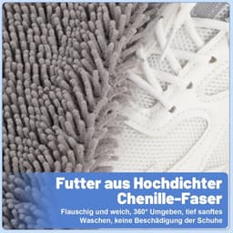 Allecto Plus - Pack van 2 Schoenenwaszakken 40 x 20 cm Herbruikbare Tas voor Schoenen met Rits Grote Waszak voor Wasmachine en Droger — thumbnail 2