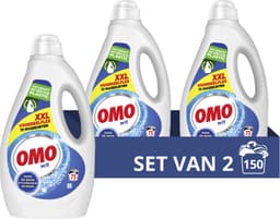 OMO - Vloeibaar Wasmiddel Wit 75 Wasbeurten - 2 x 3750 ml - Voordeelverpakking — thumbnail 1
