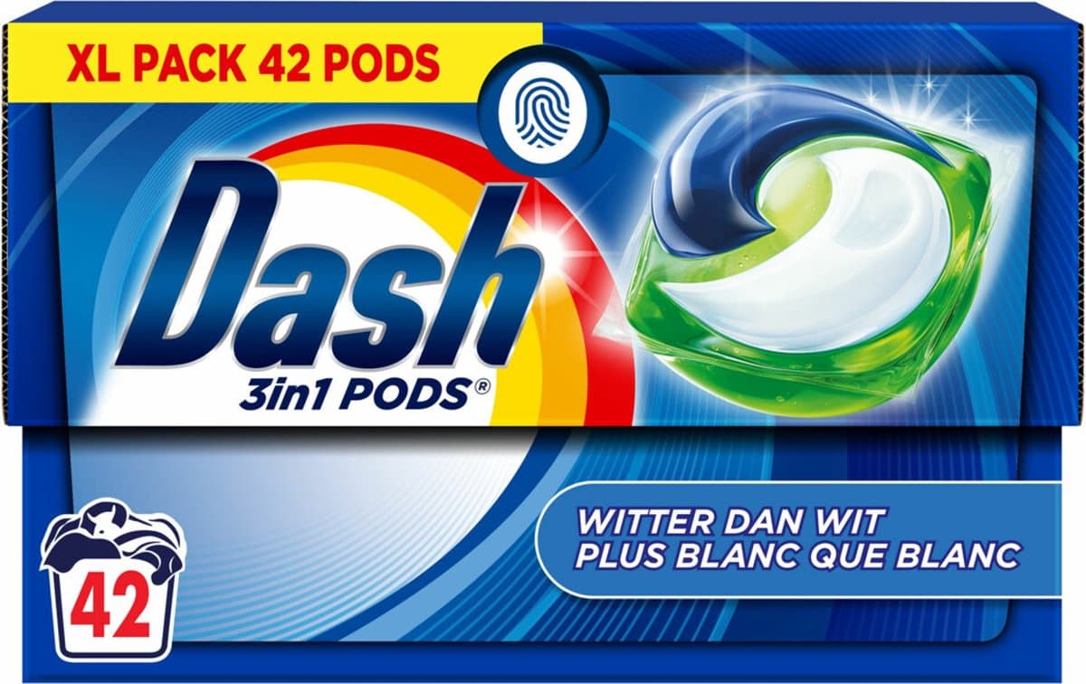Dash Wasmiddelcapsules 3in1 Pods Witter dan Wit - 42 stuks — afbeelding 1