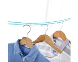 Nylon waslijn - voor thuis - op de camping - met slimme verticale lijntjes - niet schuiven - was - drogen - waslijndraad - drooglijn - was ophangen - lengte 5 meter — afbeelding 1