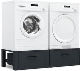Bodo® - Wasmachine Verhoger - Dubbel - Kast - Ombouw met Lade - Zwart - 127x54x31cm — thumbnail 4