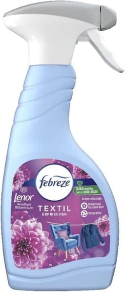 Febreze Textielverfrisser Spray | Met de geur van Lenor | Amethist & Bloemen Boeket | 500ml | Verwijderd nare geuren — thumbnail 1
