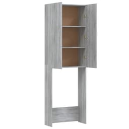 Wasmachine ombouw - Kast - Opbouwmeubel - Verhoger - Wasmachine meubel - Opbergkast - Hout - Grijs sonoma eiken — thumbnail 4