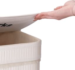 Springos Wasmand | 100 Liter | 2 Vakken | Lights | Darks | Wit — thumbnail 2