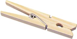 Bamboe houten wasknijpers - 100x stuks - 7 cm - Wasgoedknijpers - Was doen artikelen - Was ophangen/uithangen knijpers voordeelset — thumbnail 2