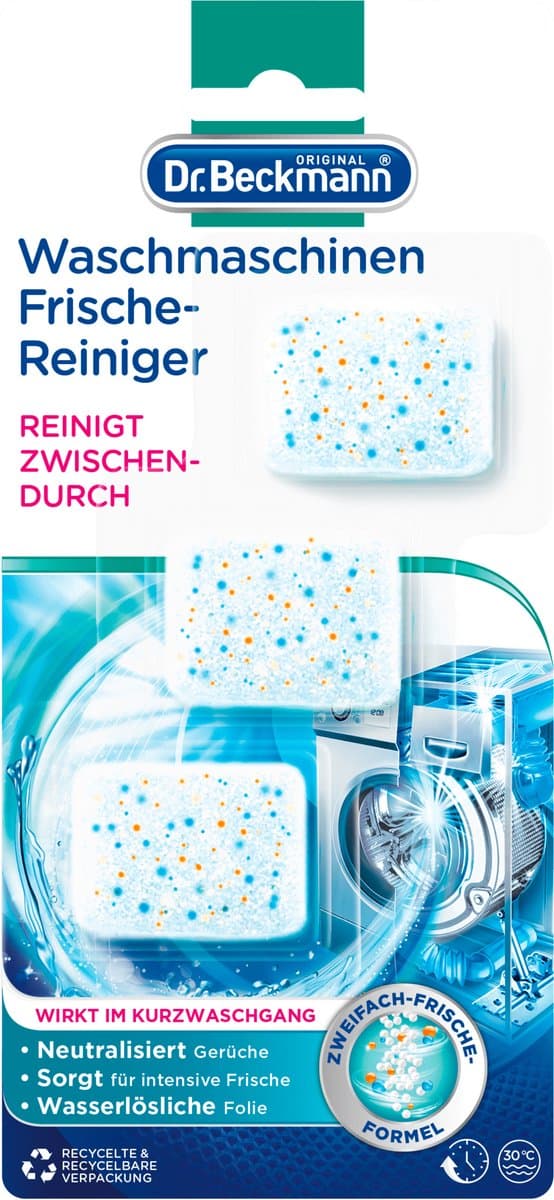 Dr. Beckmann Wasmachinereiniger - 3 Tabletten - Goed voor 3 Reinigingsbeurten - Neutraliseert nare geuren - Frisse geur — afbeelding 1