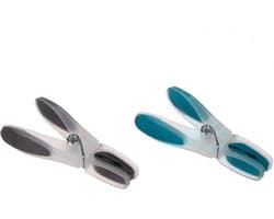 5Five wasknijpers - 48x stuks - grijs en blauw - 8 cm - van kunststof - Was ophangen - Was knijpers