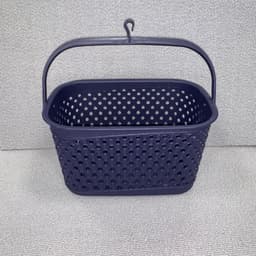 Wasknijpermand - Wasknijpermandje - Met 24 Wasknijpers - 3 Liter - 22,5 x 15 x 14 cm - Donker Blauw — thumbnail 4