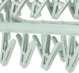 Sokkendroogrek 32 Knijpers – Droogcarrousel voor Sokken, BH’s & Ondergoed – Compact Wasrek – Windbestendig – Groen — thumbnail 3