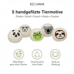 Elzusha - Set van 5 Herbruikbare Droogballen met Diermotieven — thumbnail 5