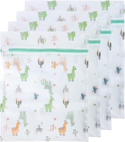 Alpaca Patroon Waszak met Rits - Set van 4 Stuks, Ideaal voor Kleding en Ondergoed — thumbnail 1