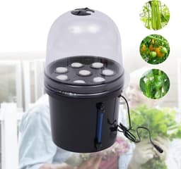 Kweekschaal, 5L 8 gaten Aeroponische vermeerderingsset mini kweekbak planten Aeroponic hydrocultuur zaailing kloonsysteem — thumbnail 5
